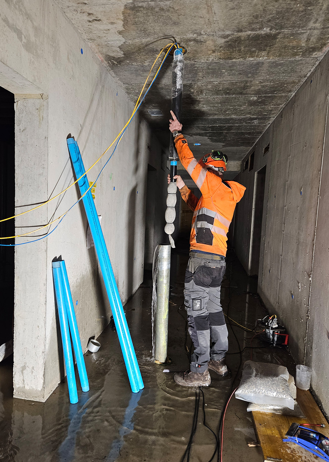 Installation eines Piezometers
