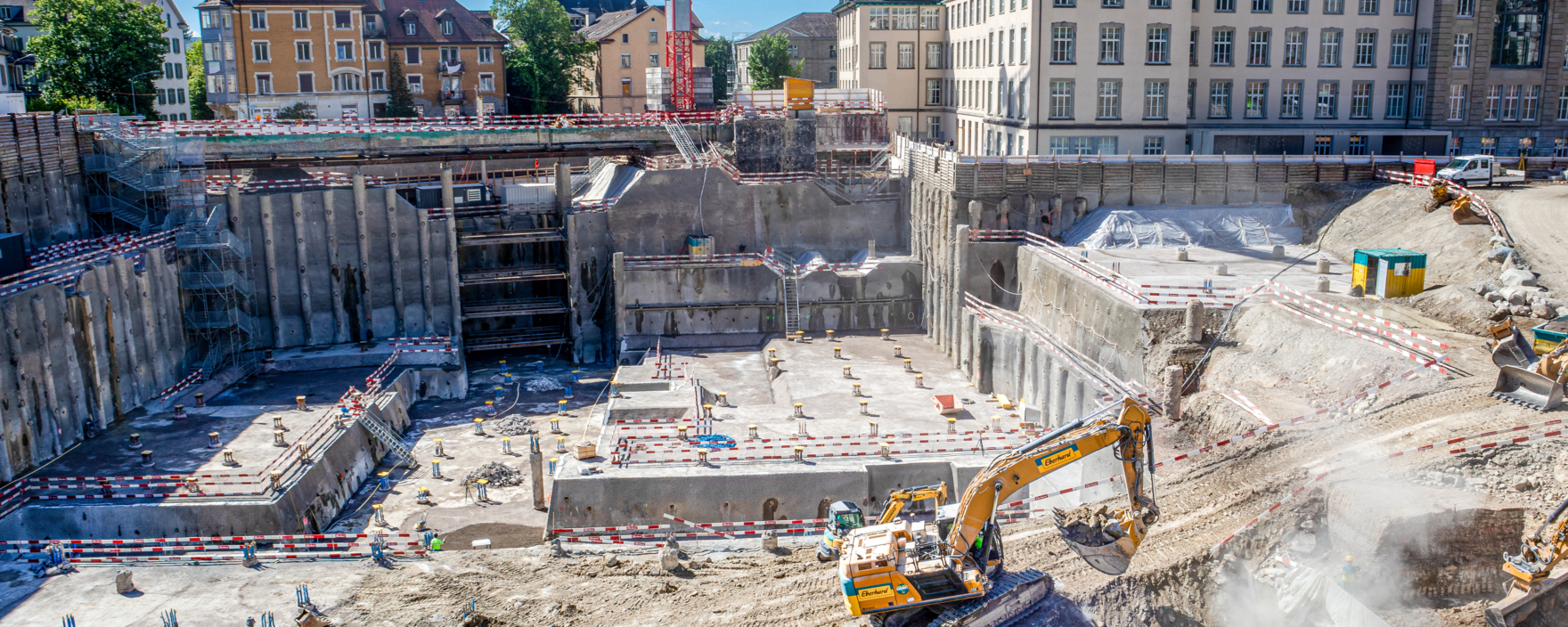 Baustellen Monitoring Baugrube UZH Zürich