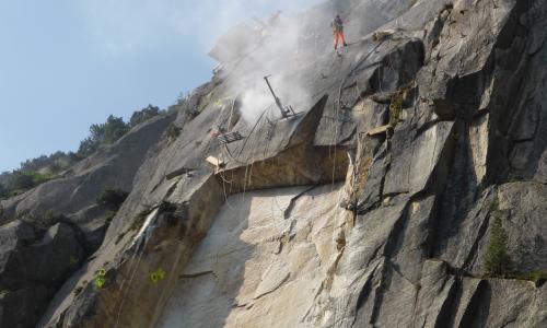 Rockfall in Schöllenen
